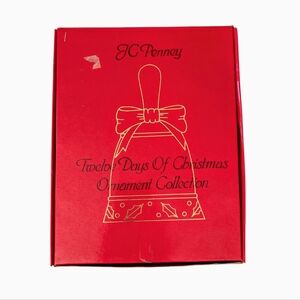 Vintage 1997 JC Penney Twelve Days of Christmas Bisque Ceramic Bell Ornaments